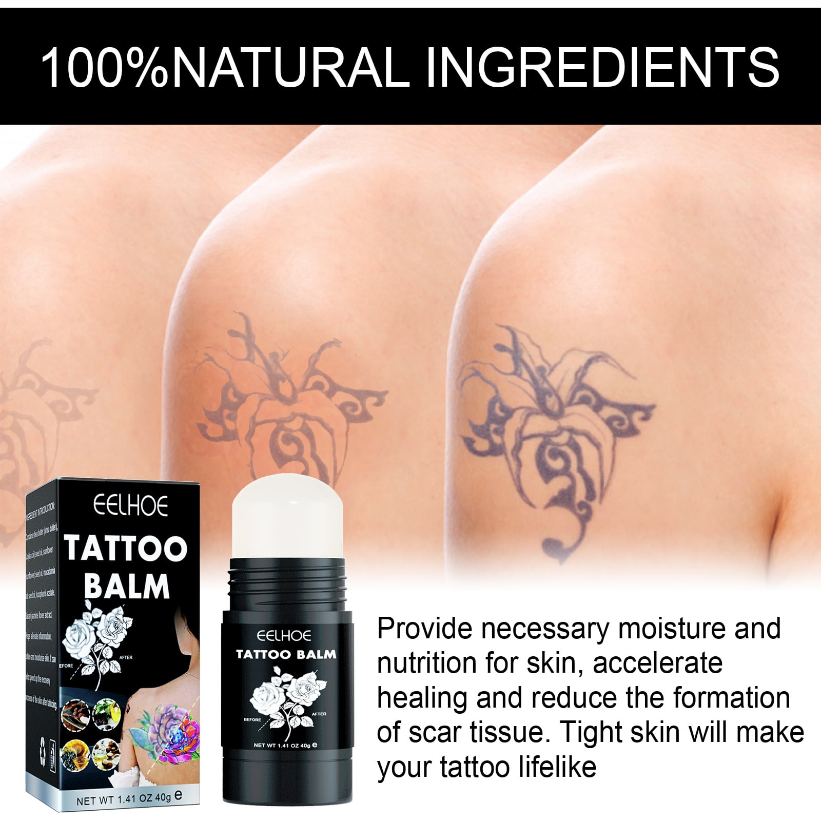 Tattoo Balm,3.53Oz Tattoo Brightener & Refresh Old Tattoos,Tattoo Cream Stick for Color Enhancement & Moisturizing - Walmart.com